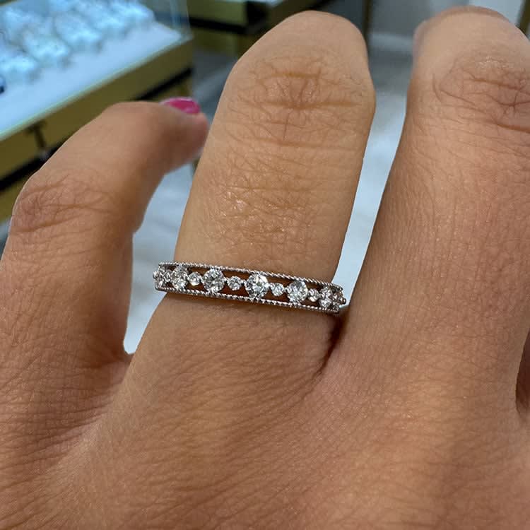 Unique lab diamond ladies ring
