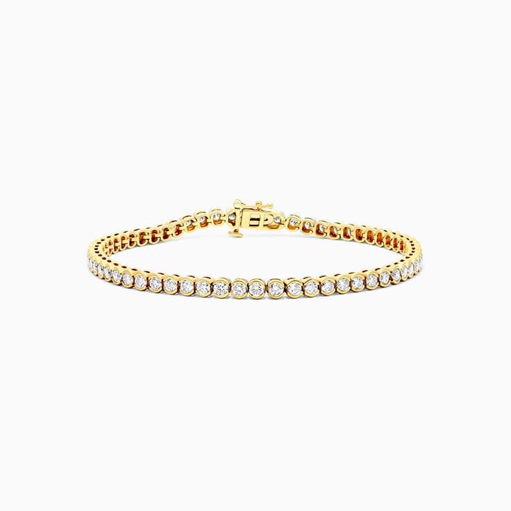 Bezel set bracelet with 2ct lab diamond