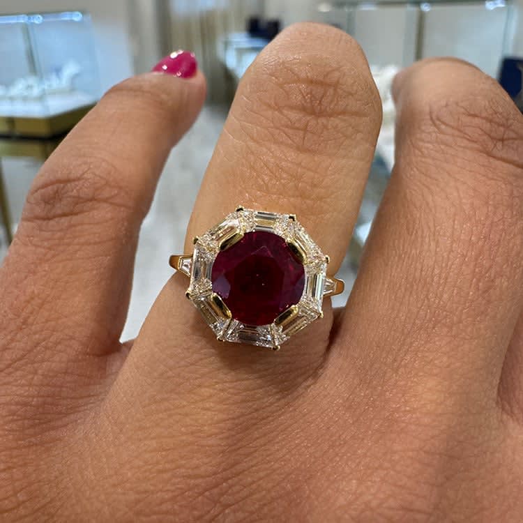July birthstone dress ring