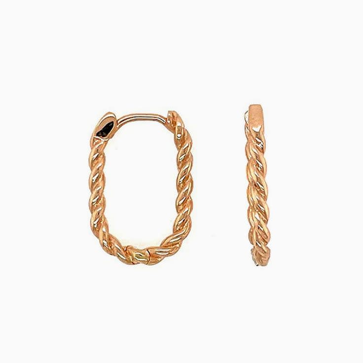 Rosegold gold rope earrings