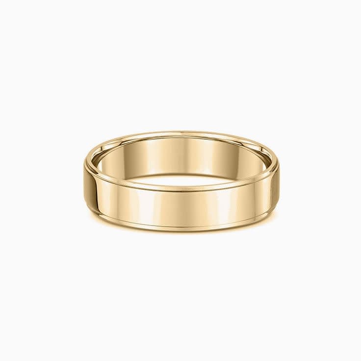 6mm mens ring in 14k yellow gold