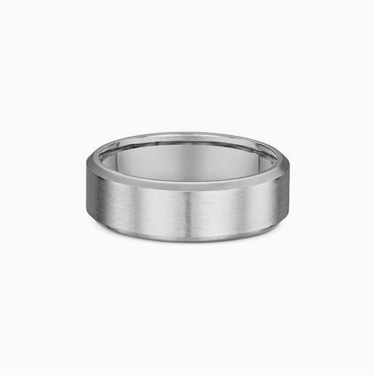 8mm mens titanium ring with bevel edge