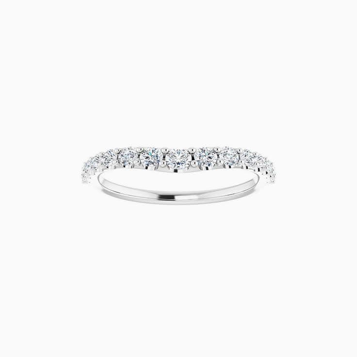 graduated tiara ring in white gold