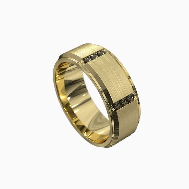 Black Diamond Mens ring