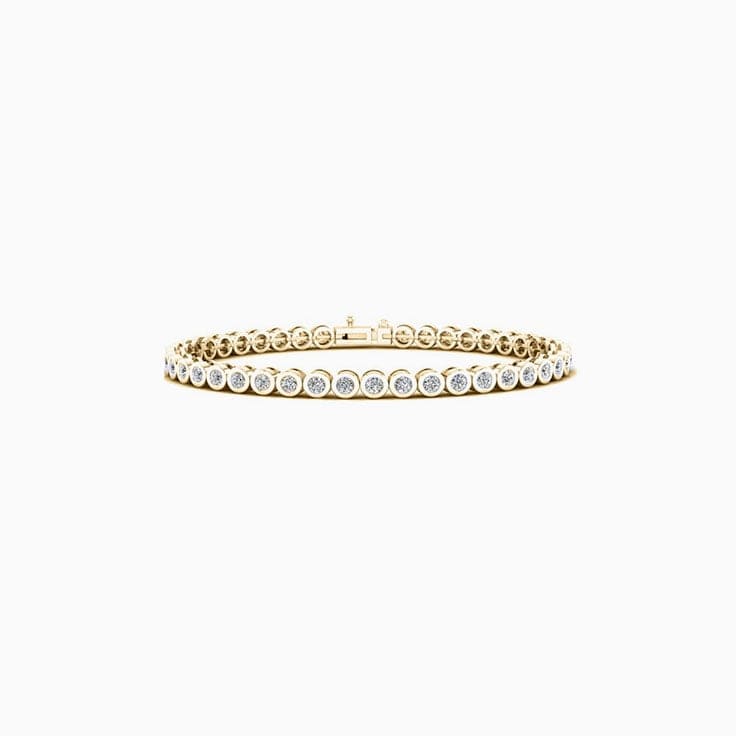 2 Carat lab Bezel Set Tennis Bracelet