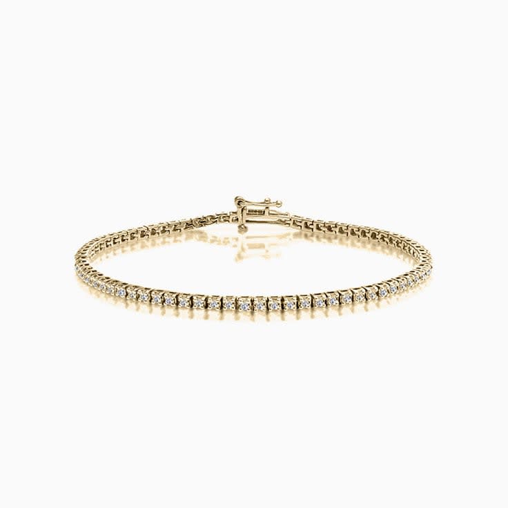 1 carat tennis bracelet in 18k yellow gold