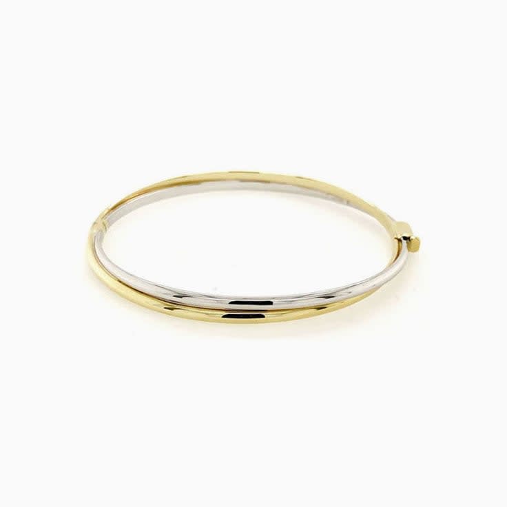 Italian bangle in two tone 9k
