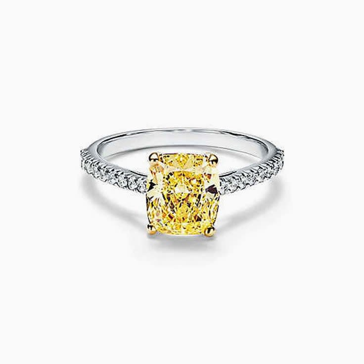 Yellow Lab diamond engagement ring