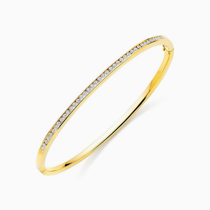 Petite Gold Diamond Bangle