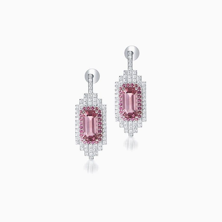 Pink Tourmaline Drop Earrings