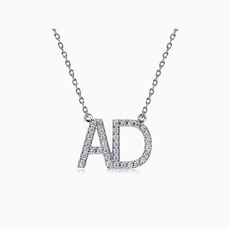 Classic A and D Alphabet Pendant Necklace