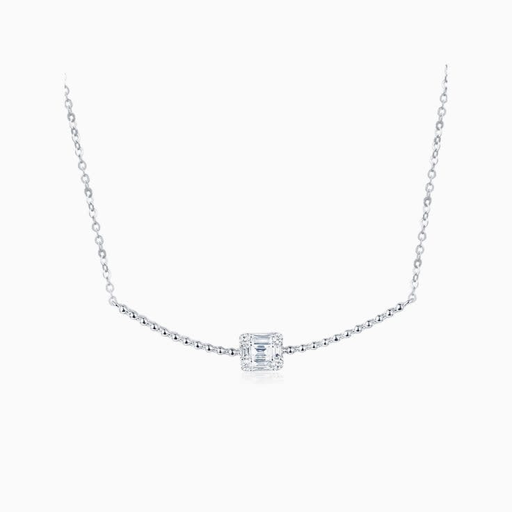Baguette Cluster Necklace