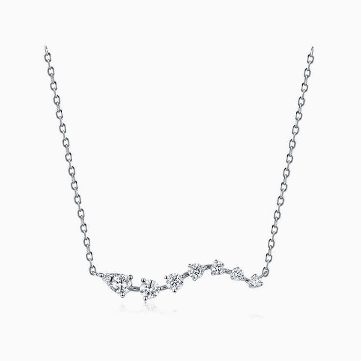 Diamond wave Necklace