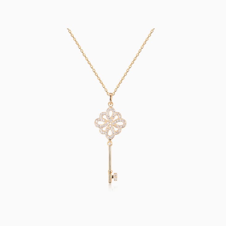 Diamond Key Pendant