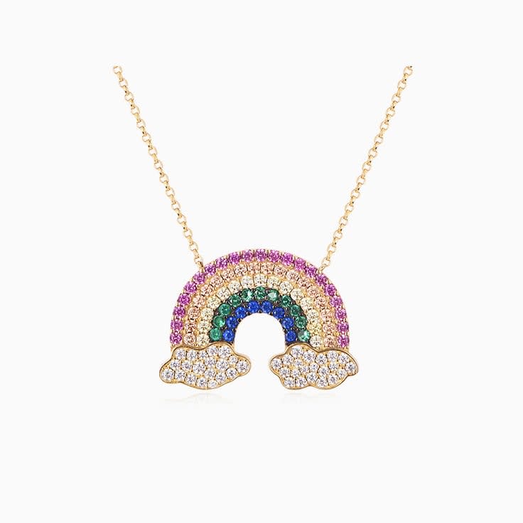 Rainbow Diamond Necklace