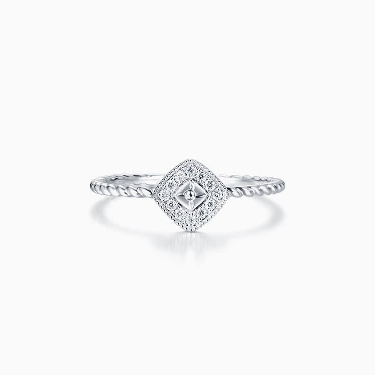 Cushion Cluster Ring