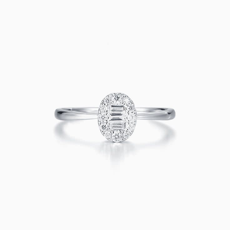 Oval Cluster Ring