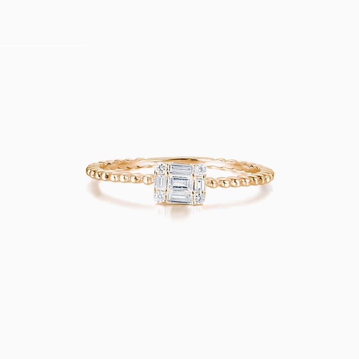 Baguette Diamond Cluster Ring