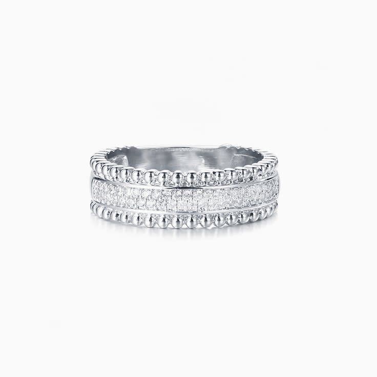 Two Row Pave Diamond Band