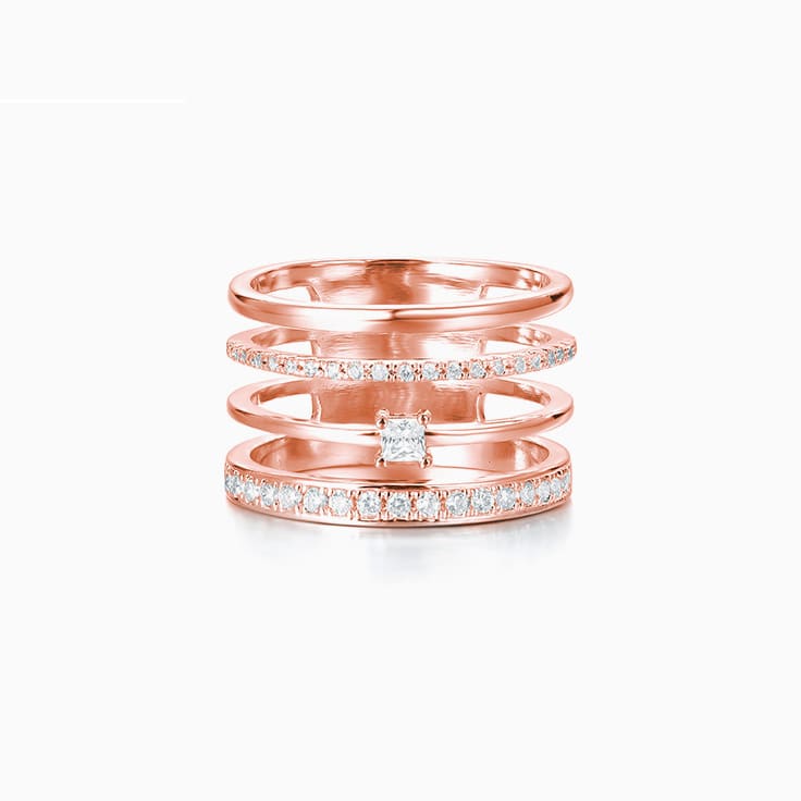 Stacked Diamond Ring