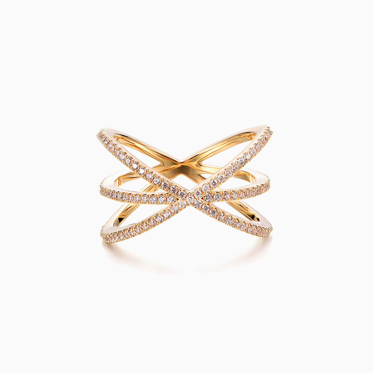 Criss Cross Diamond Ring