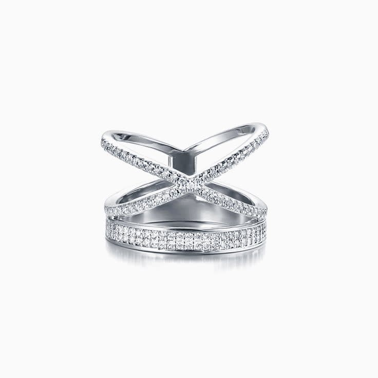 Crossover Diamond Ring