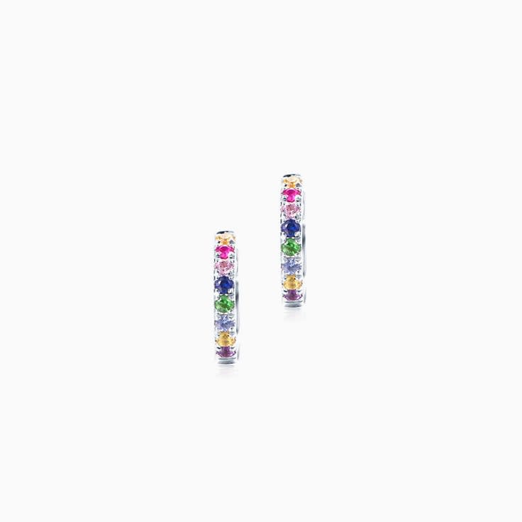 Coloured Gemstone huggies