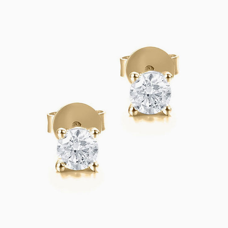 Classic round brilliant cut diamond studs