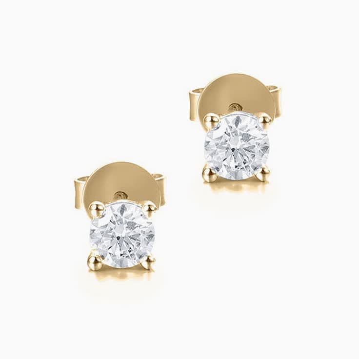 Classic round brilliant cut diamond studs