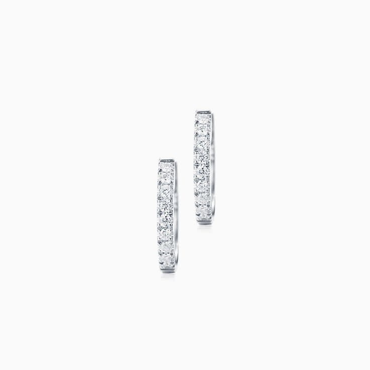Round Diamond huggies
