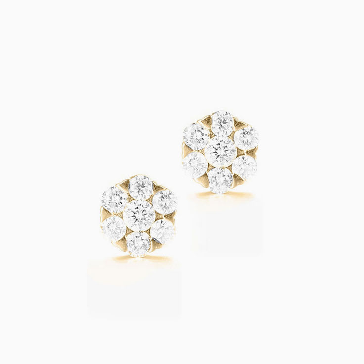 Round Cluster Studs