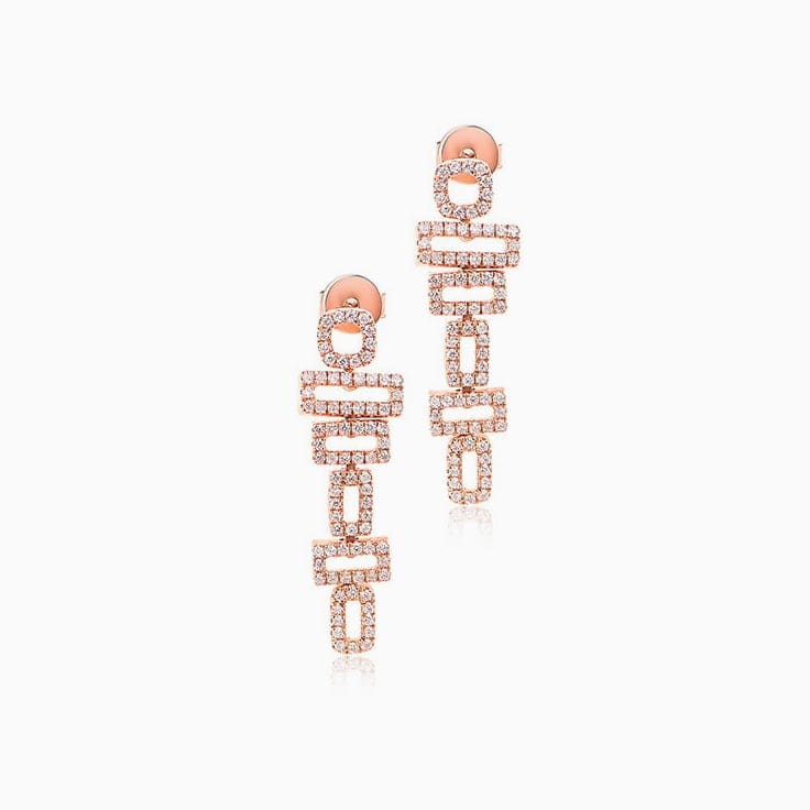 Geometric Diamond Earrings