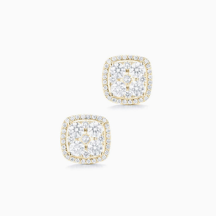 Cushion Cluster Studs