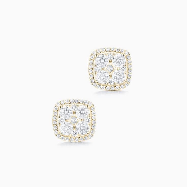 Cushion Cluster Studs