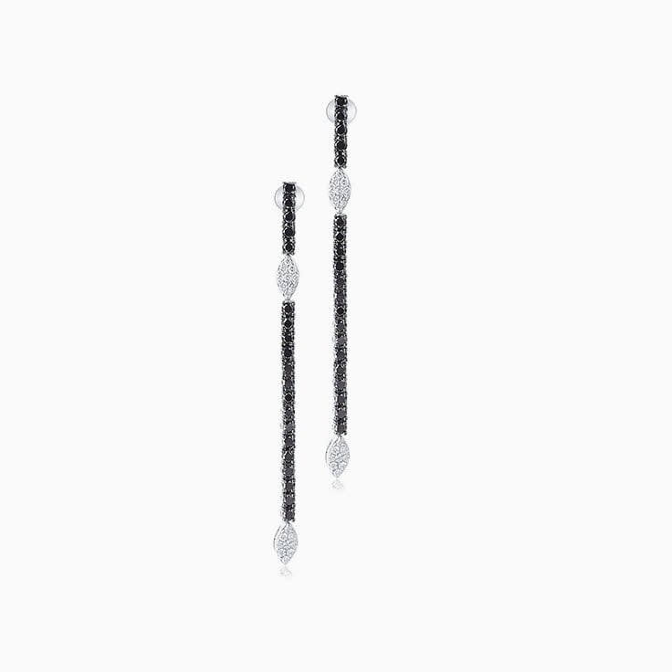 Black and White Diamond Earrings