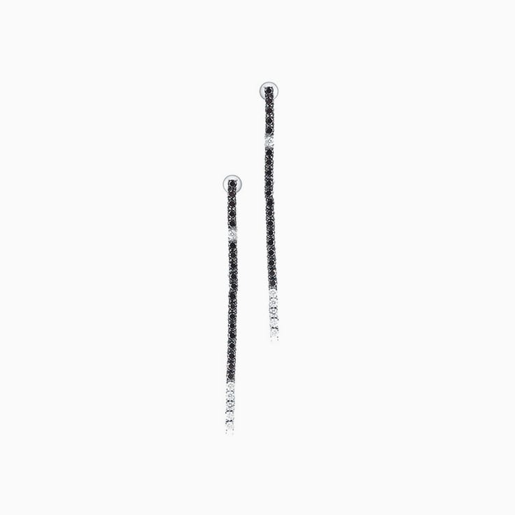 Black Diamond Strand Earrings
