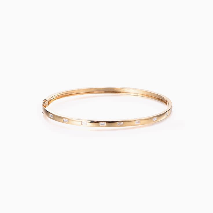 Drop Set Baguette Bangle