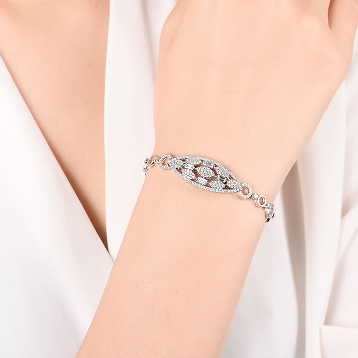 Pear Cluster Diamond Bracelet