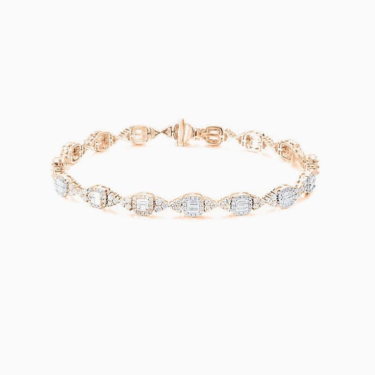 Pear Shape Diamond Cluster Bracelet