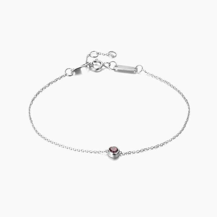 Garnet Drop Set Bracelet