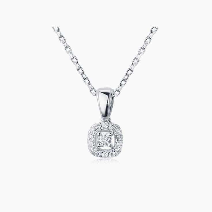 Cushion halo pendant