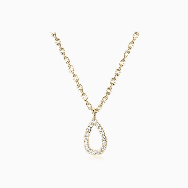 Tear drop diamond necklace