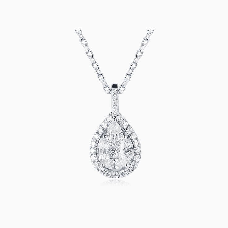 Pear Cluster Diamond Pendant