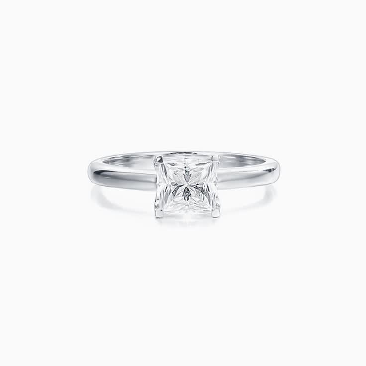 Princess Cut Solitaire Diamond Engagement Ring