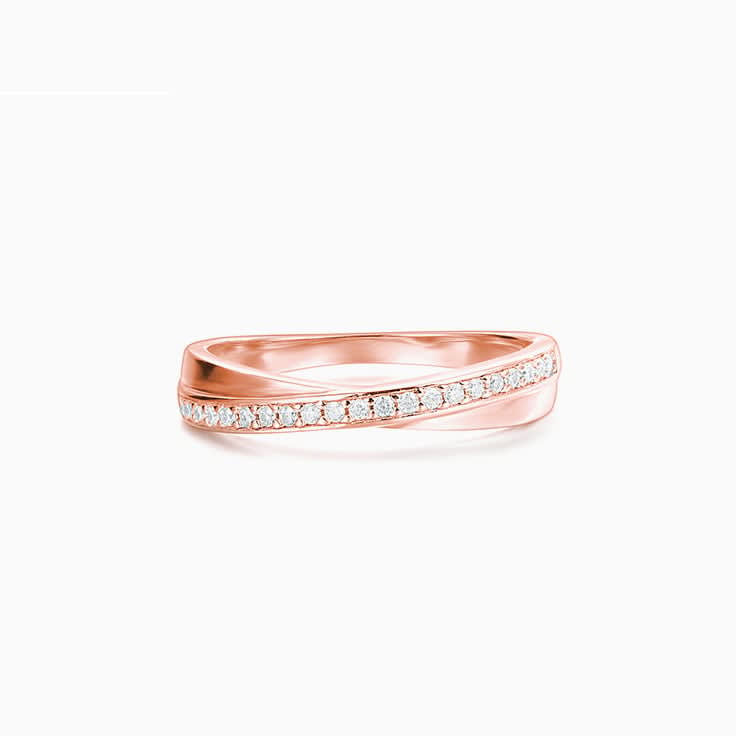 Cross Over Diamond Ring