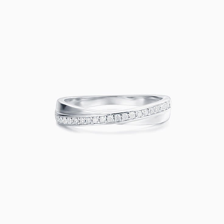 Cross Over Diamond Ring