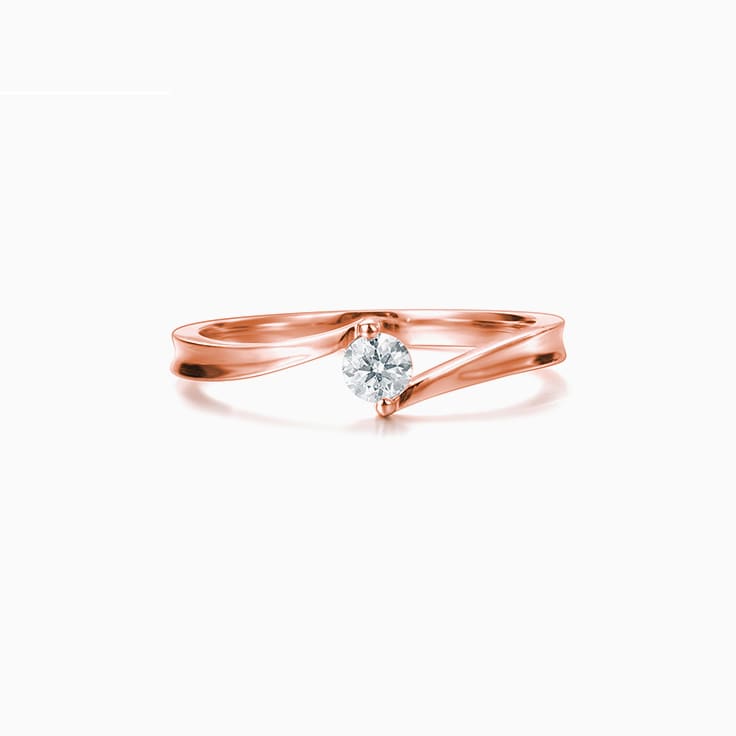 Twisted Round Brilliant Engagement ring
