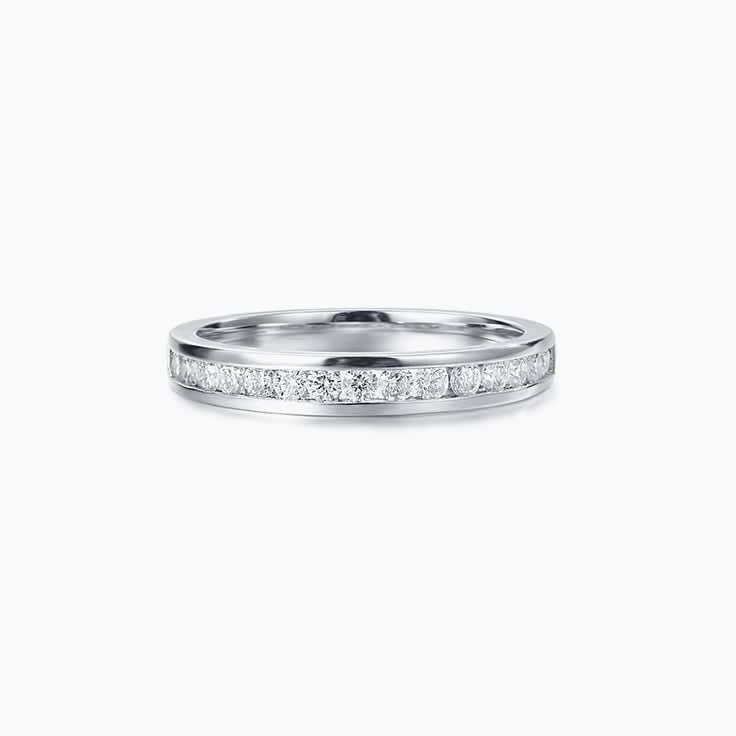 Channel Set Diamond Wedding Band
