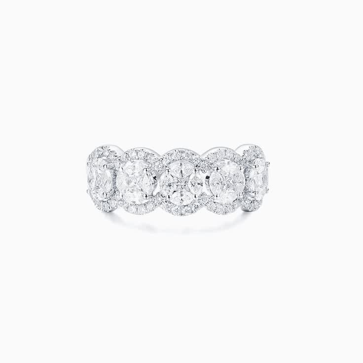 Round Cluster Diamond Band