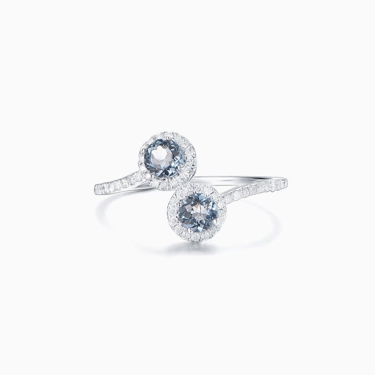 Blue Topaz Cuff Ring